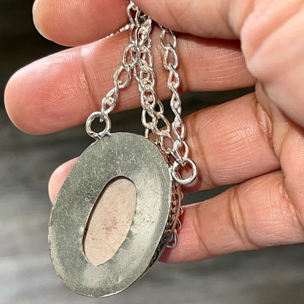 Peach Scolecite “Inner Peace Stone” Pendant Necklace - Picture 4 of 14